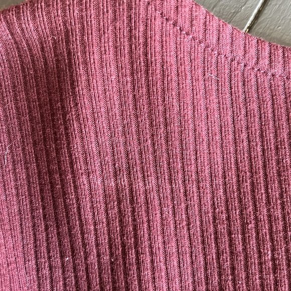 Burgundy ribbed body suit - Picture 7 of 8